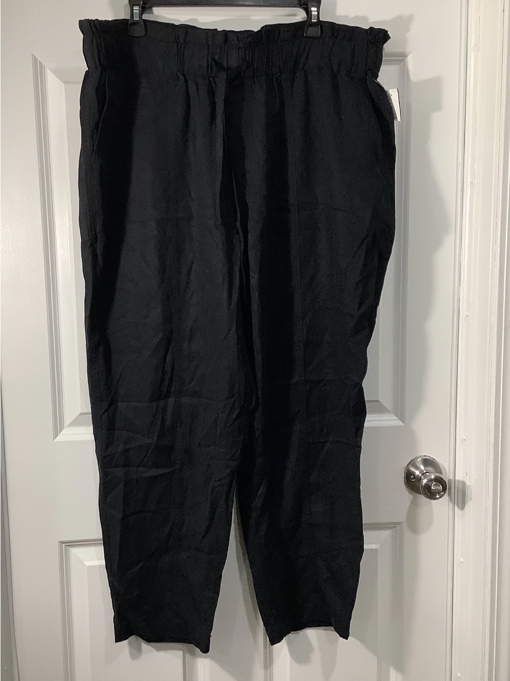 a new day Black Wide-Leg Paperbag Waist Pants